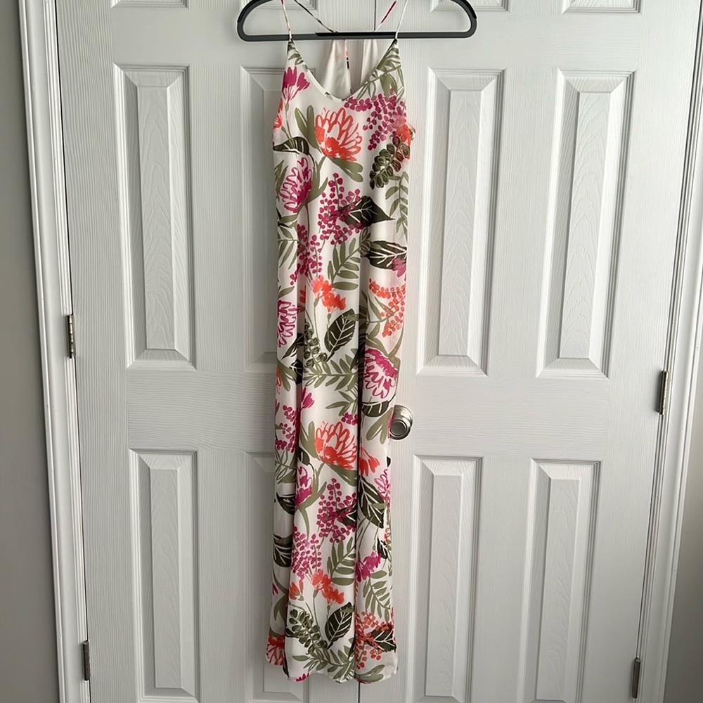 Long White Floral Dress